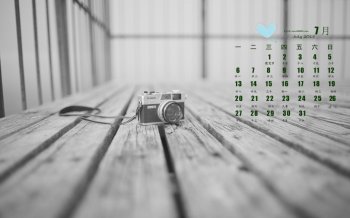 2015年7月日历精选小清新文艺范复古怀旧相机壁纸下载