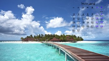 漂亮的岛屿日历马尔代夫唯美岛屿摄影壁纸