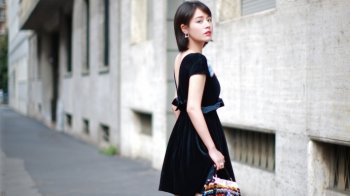 马思纯米兰时装周街拍电脑壁纸