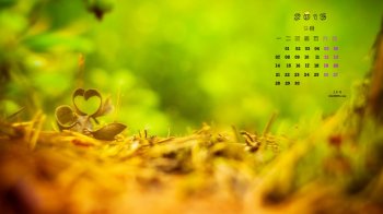 2015年9月日历绿色护眼植物桌面壁纸下载2