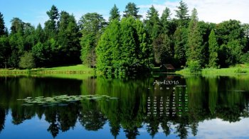 2016年4月日历勃艮第法国自然风景桌面壁纸