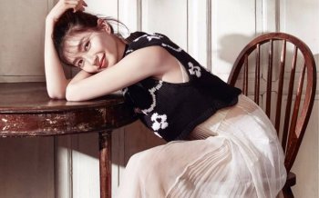 江疏影复古时尚写真桌面壁纸