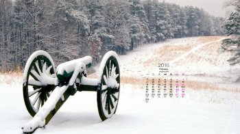 2016年2月日历壁纸冬天唯美雪景图3