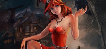 万圣节，假日，女孩的照片，万圣节精美桌面壁纸