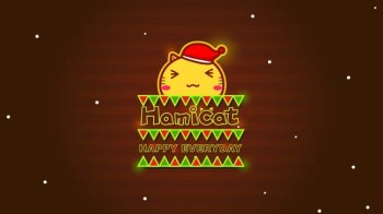 可爱卡通哈咪猫圣诞节壁纸图片下载