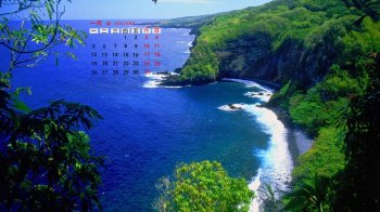 2015年1月日历壁纸唯美意境好看的夏威夷风光清晰图片合集