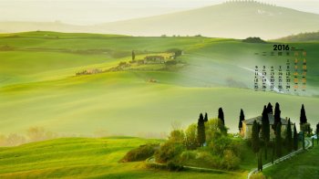 2016年1月日历清新自然美景壁纸图片2下载