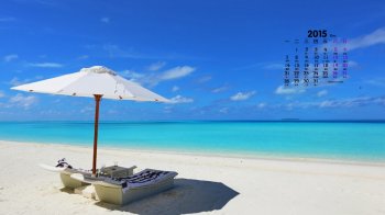 2015年12月日历马尔代夫唯美自然风景图片桌面壁纸下载