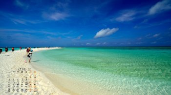 好漂亮的西沙全富岛海边清新沙滩桌面壁纸图片欣赏