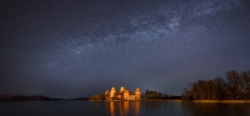 立陶宛特拉凯城堡,湖泊风景壁纸