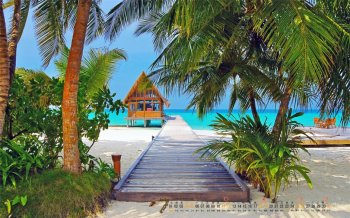 2015年7月夏日海边风景唯美高清电脑桌面壁纸下载