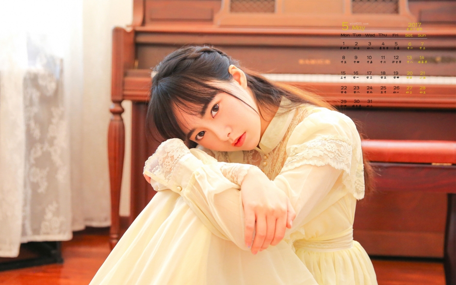 甜蜜蜜美少女系列之甜美治愈系美少女唯美高清日历壁纸下载欣赏