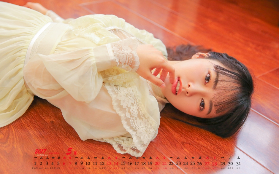 甜蜜蜜美少女系列之甜美治愈系美少女唯美高清日历壁纸下载欣赏