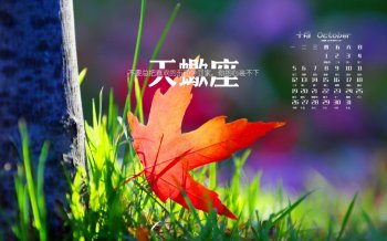 2015年10月日历天蝎座唯美语录高清桌面壁纸下载2