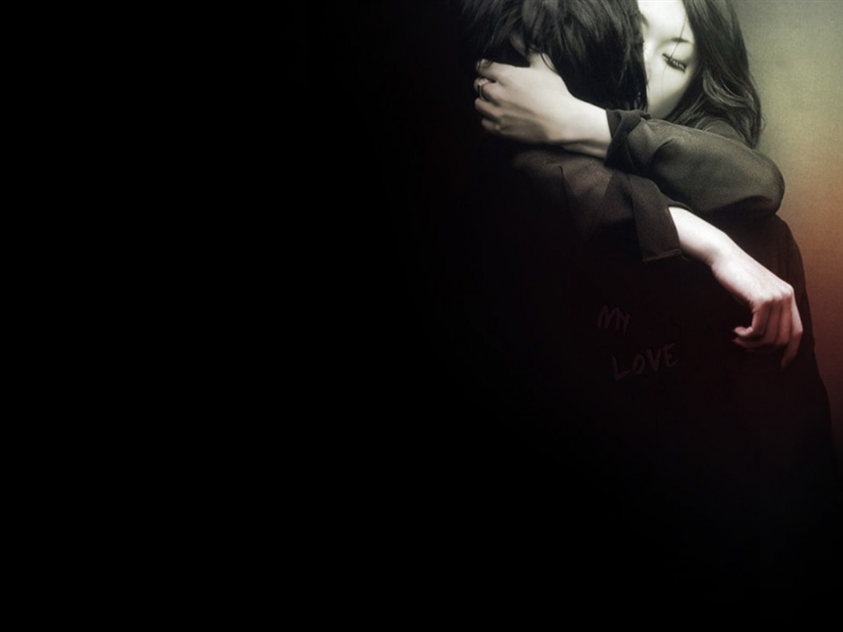 黑色爱情艺术设计ppt背景图片