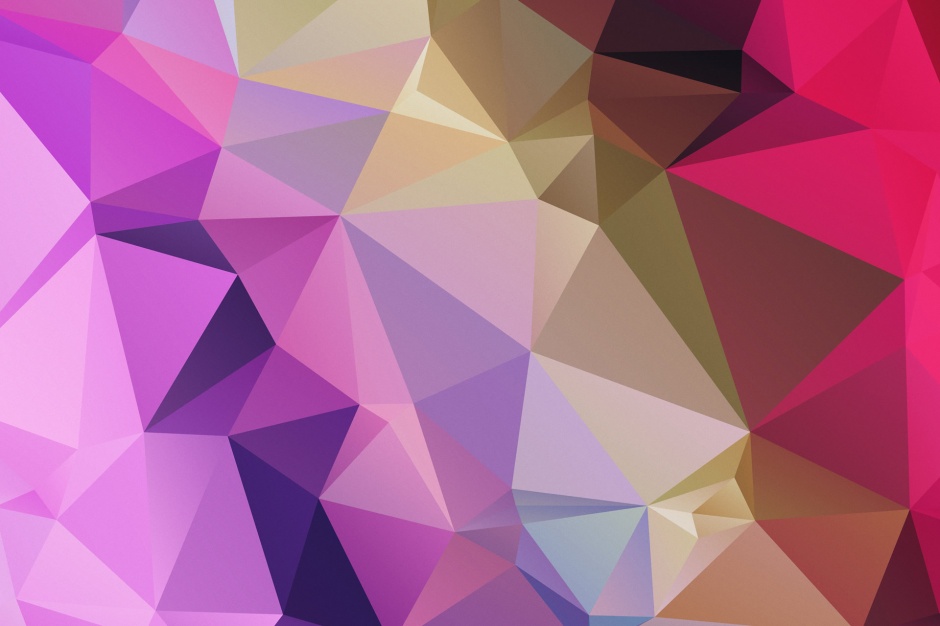 彩色的多边形立体ppt背景图