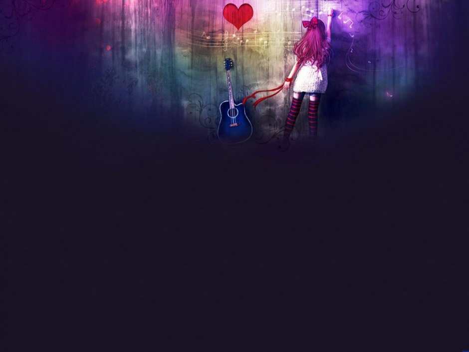 小清新非主流唯美女生意境背景图片