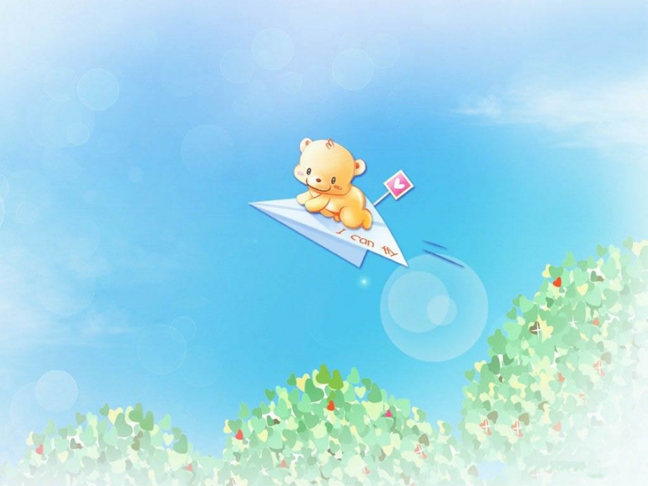 可爱清新的卡通动漫ppt背景图片