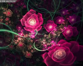 唯美浪漫的插画花卉背景图片