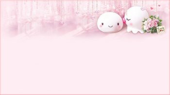 可爱的兔子粉色背景ppt图片