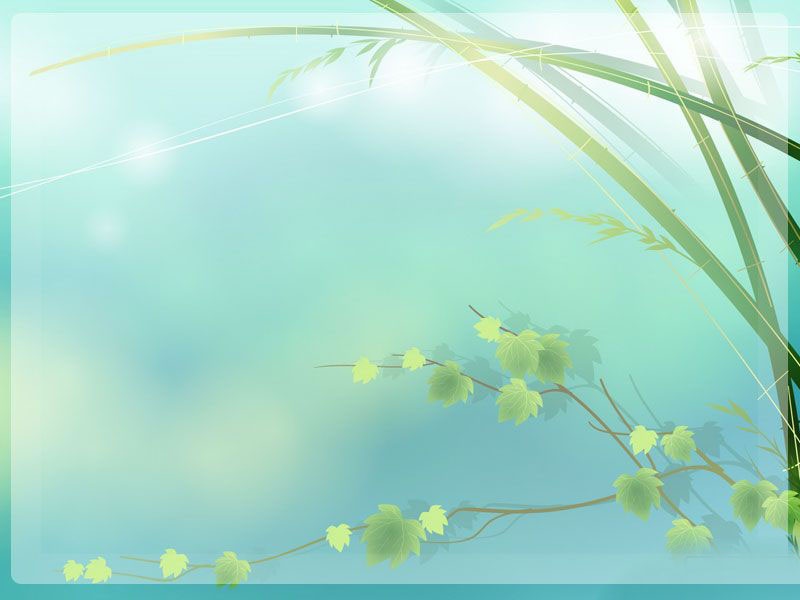 绿色唯美淡雅ppt背景图片