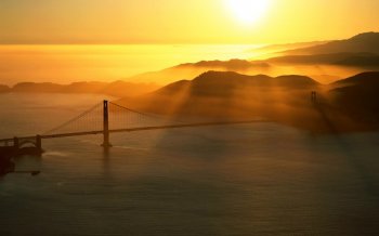 夕阳美景唯美意境背景图片