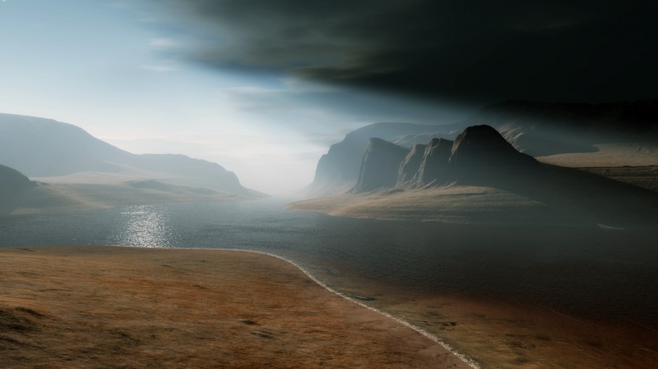 精选高清中国山水ppt背景图片