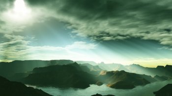 精选高清中国山水ppt背景图片