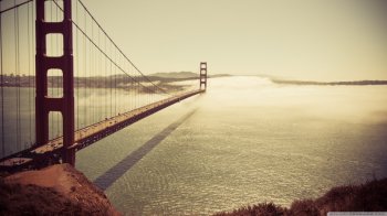 唯美的跨海大桥摄影ppt背景图片