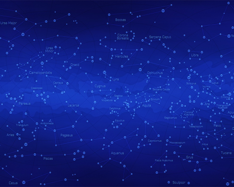 绘制的宇宙星体炫酷背景图片