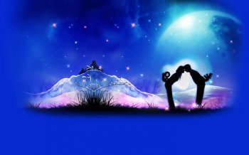 浪漫情侣星空qq背景图片