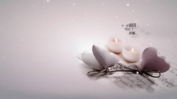 心形蜡烛ppt爱情背景图片