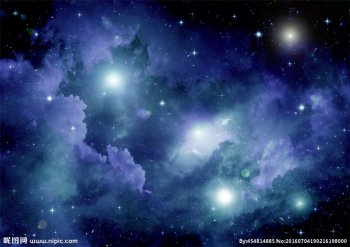 梦幻迷离的夜空星星背景图