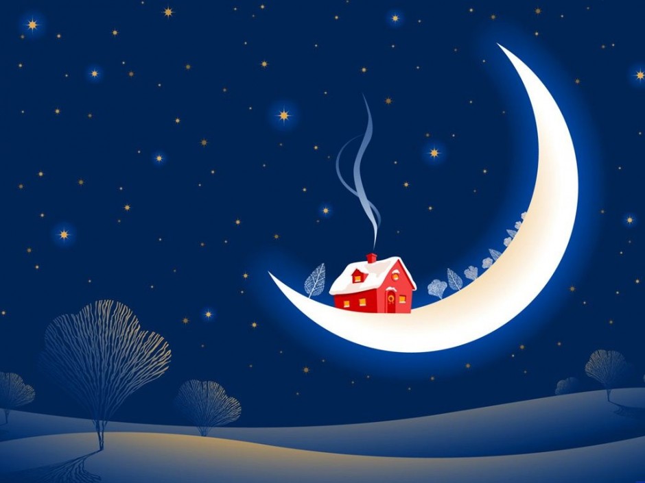 蓝色风景创意ppt背景图