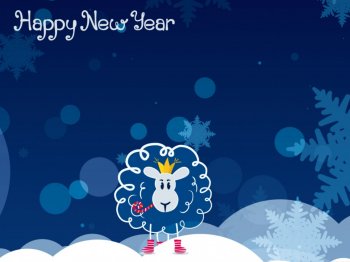 萌萌哒小羊迎春ppt背景图片