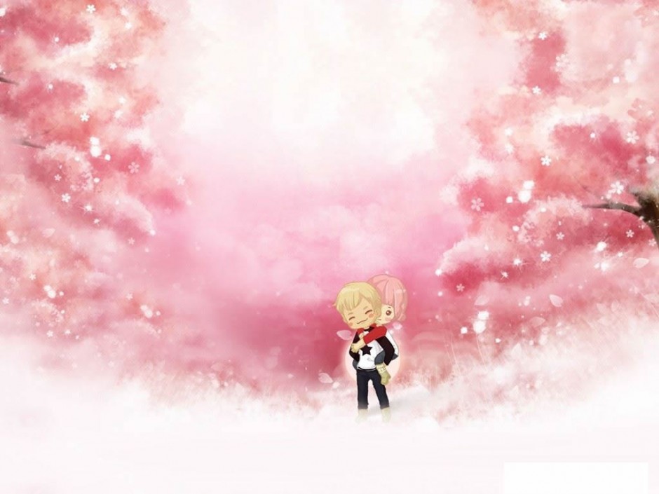 温馨浪漫粉色聊天背景图