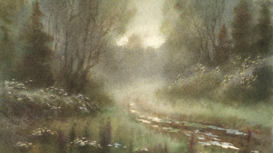 淡雅中国风水墨画背景素材