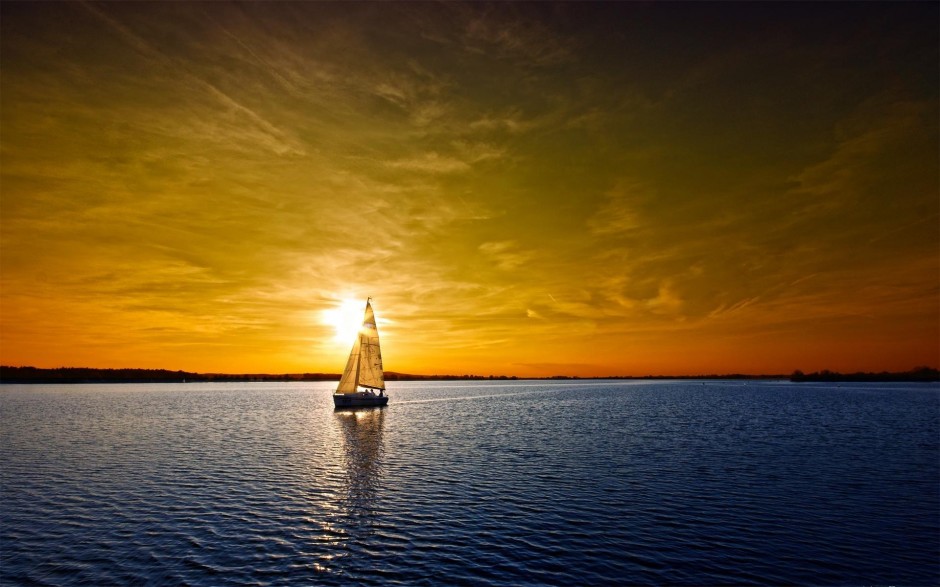 唯美意境夕阳背景图片素材