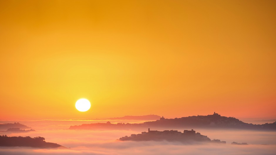 唯美意境夕阳背景图片素材