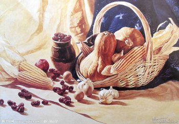 背景墙油画水彩画ppt背景图片