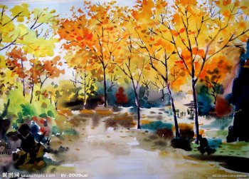 深色背景图片纯色绚丽水彩画赏析