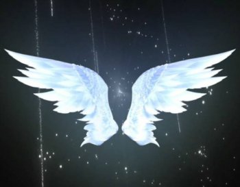 翅膀的ppt炫酷荧光背景图片