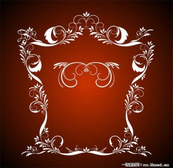 欧式花纹红色背景素材