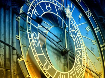 ppt背景图片时尚渐变时钟素材