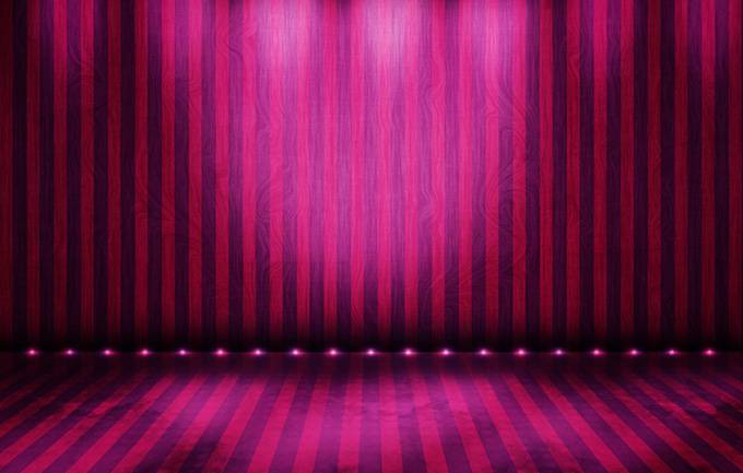 小学精致紫色舞台背景图