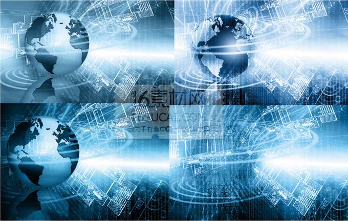 简单ppt蓝色科技背景图片