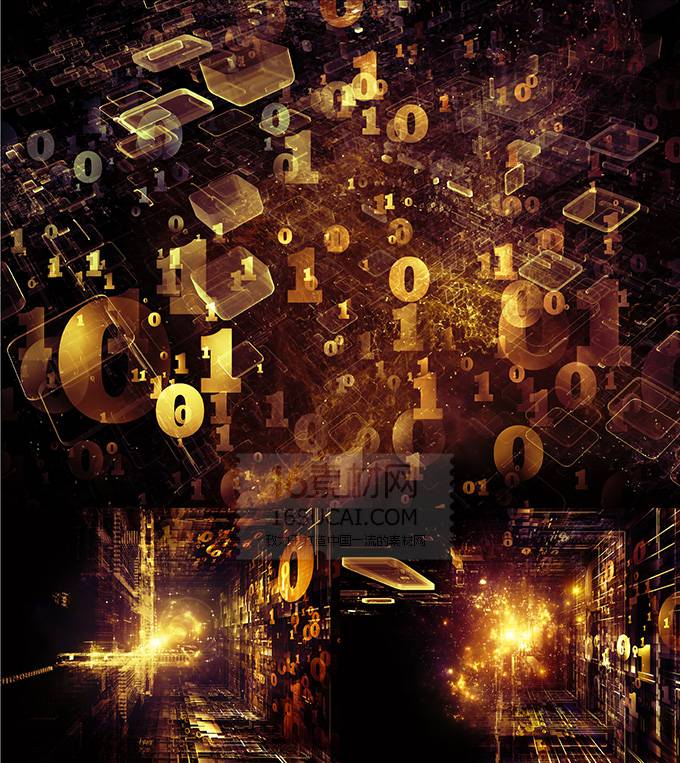 ppt时尚科技背景图片金色数字