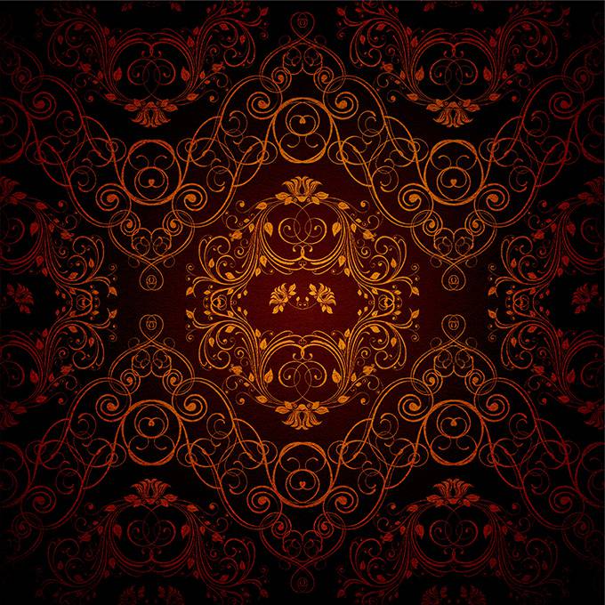 ppt背景图片红色奢华花纹