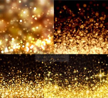 红金色星点光芒3d背景图片