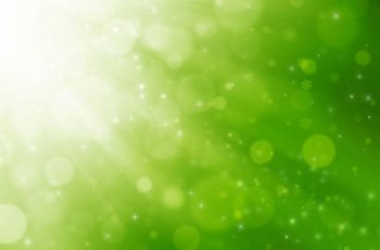 小清新唯美绿色雪花背景图片